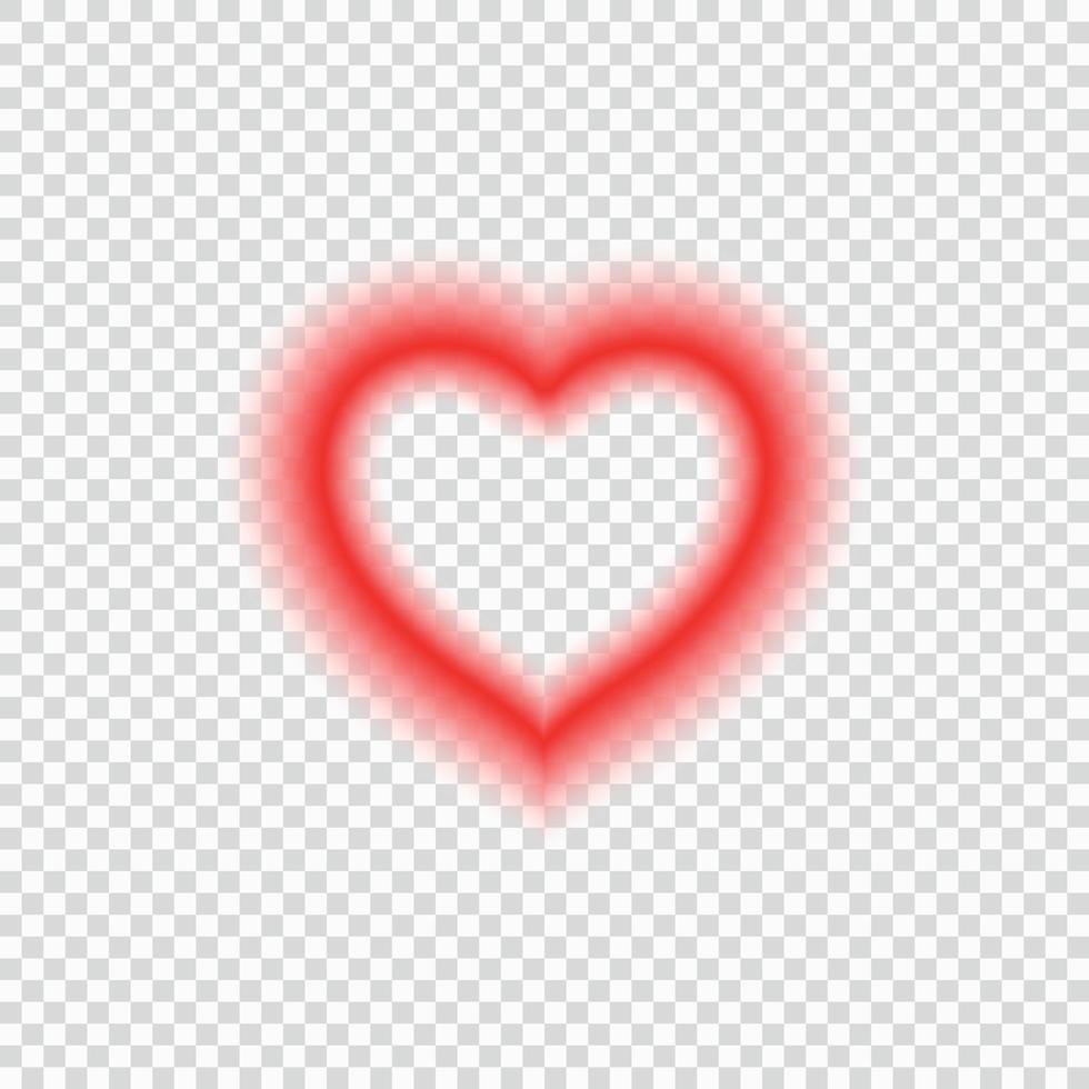 Bright neon heart vector