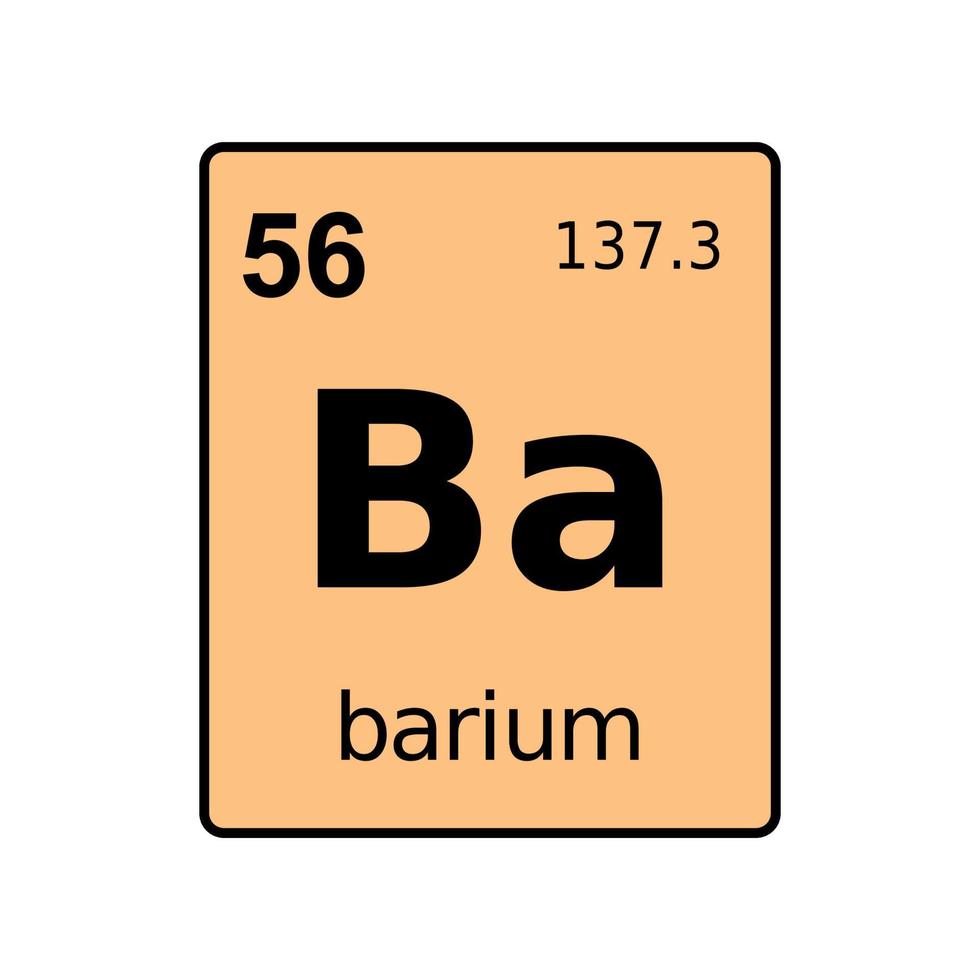 chemical element of periodic table. vector