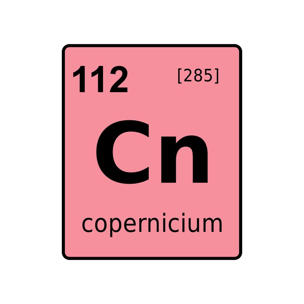 chemical element of periodic table. vector