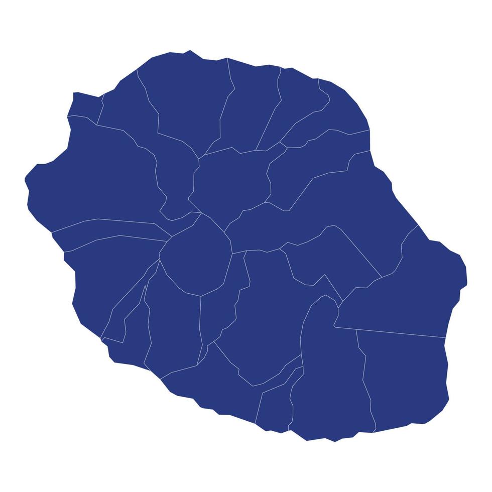 mapa de alta calidad región de francia vector