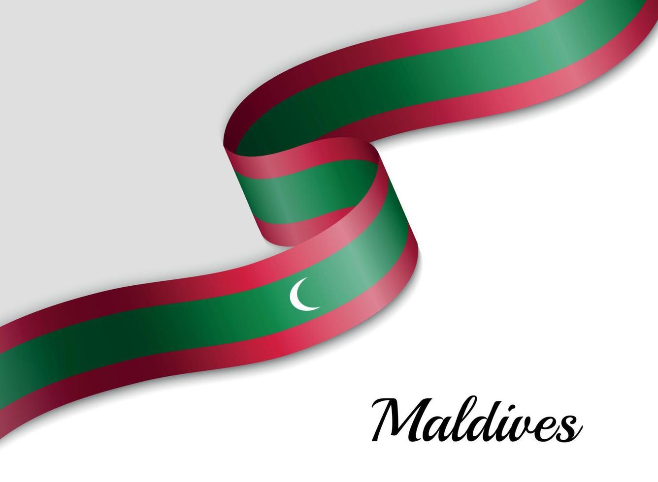 waving ribbon flag vector