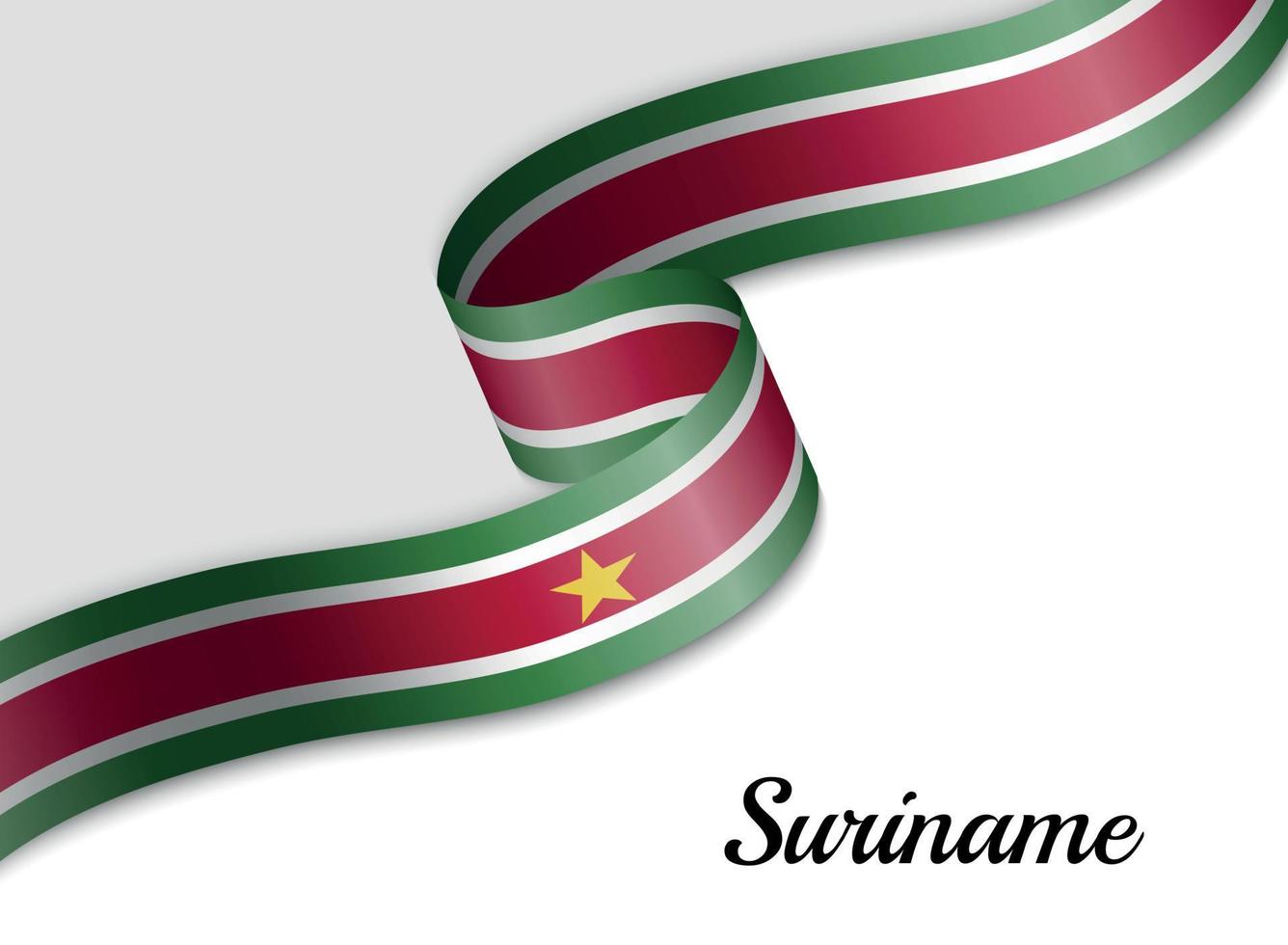waving ribbon flag vector