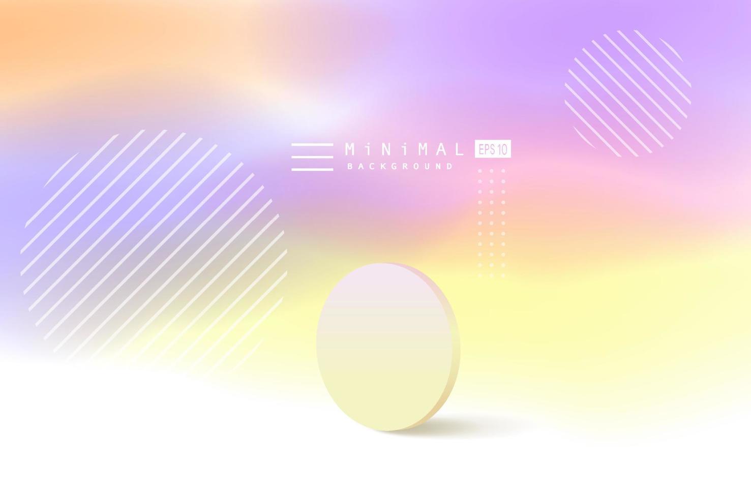 Abstract 3D cylinder pedestal podium with Pastel mesh modern background. Minimal vector rendering for cosmetic product presentation.