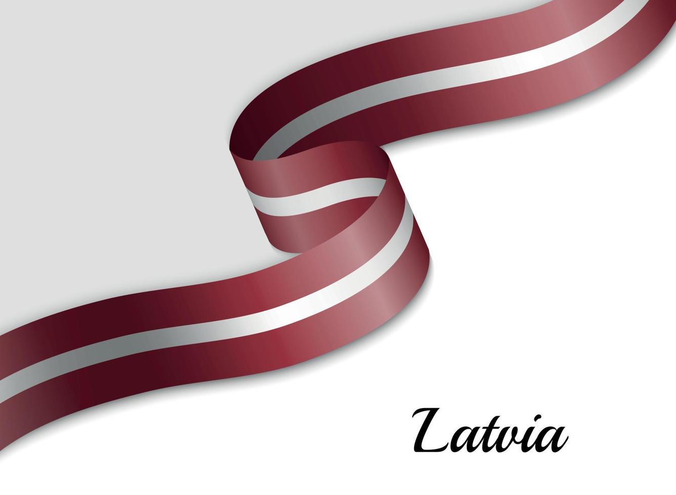 waving ribbon flag vector