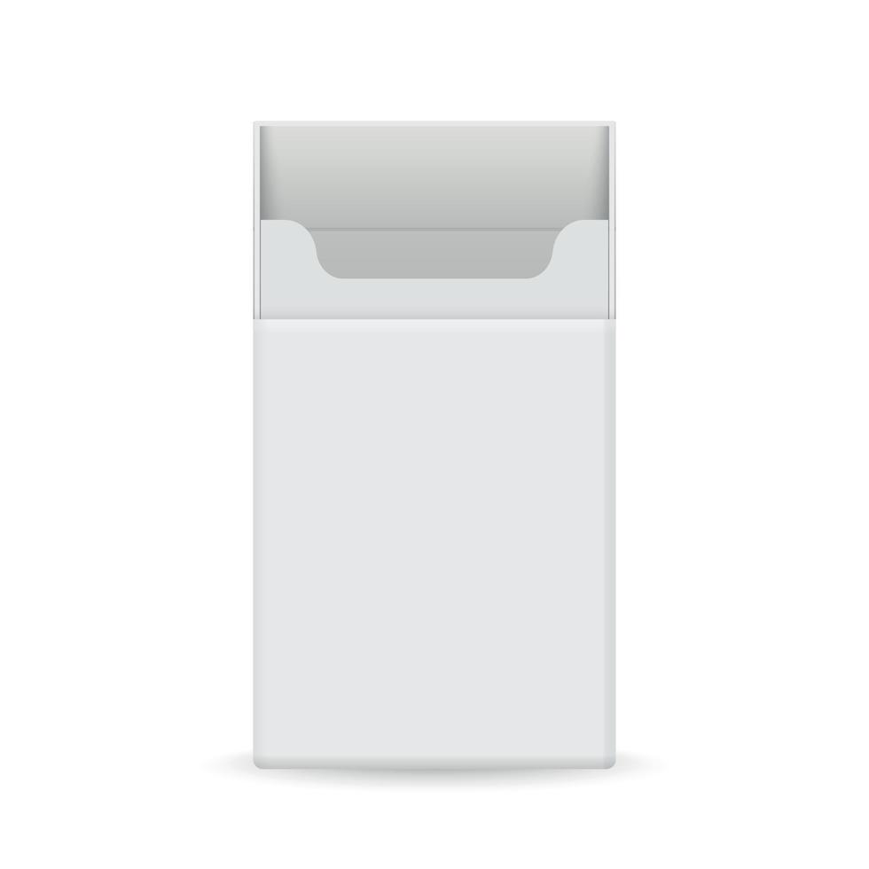 Realistic blank cigarette pack template. vector