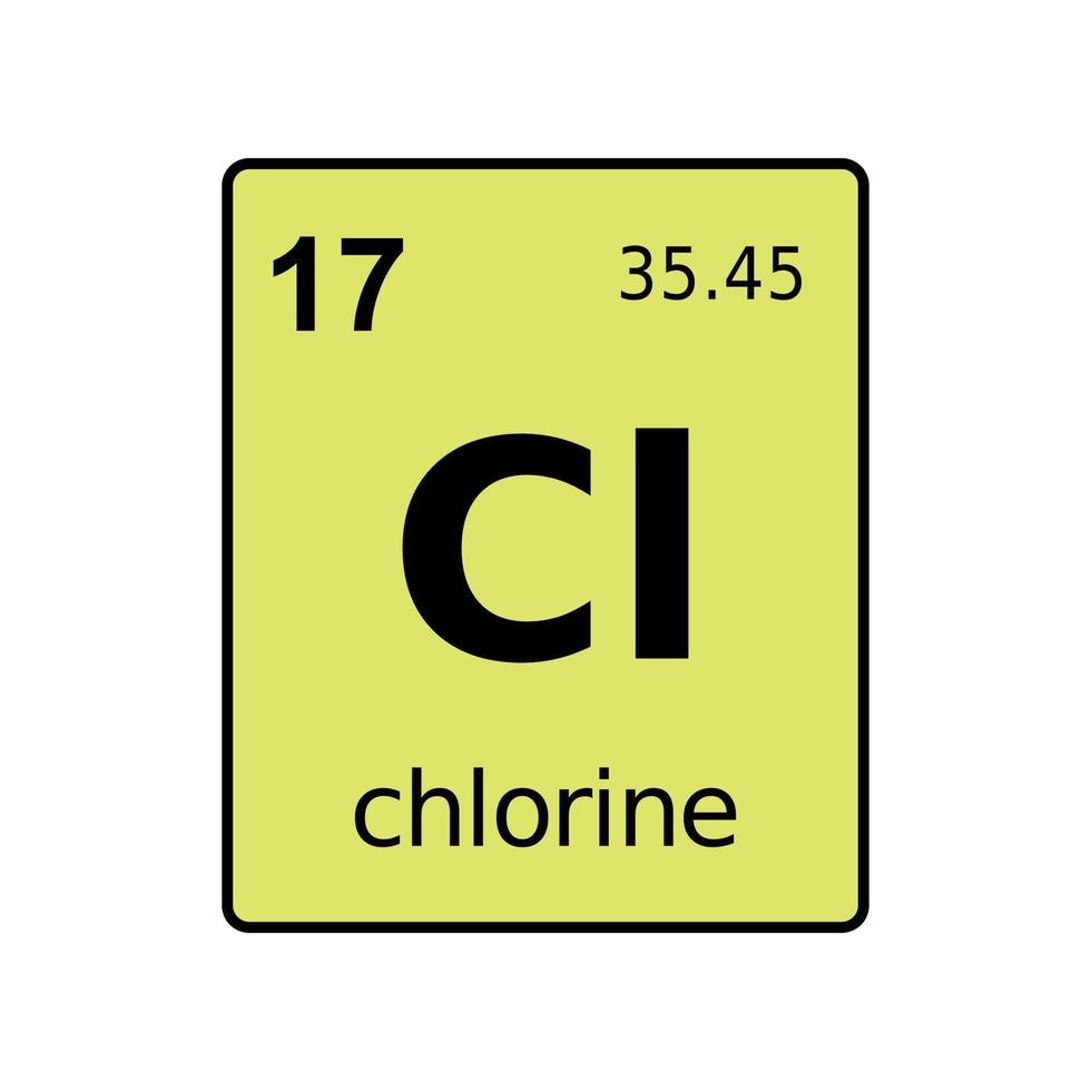 chemical element of periodic table. vector