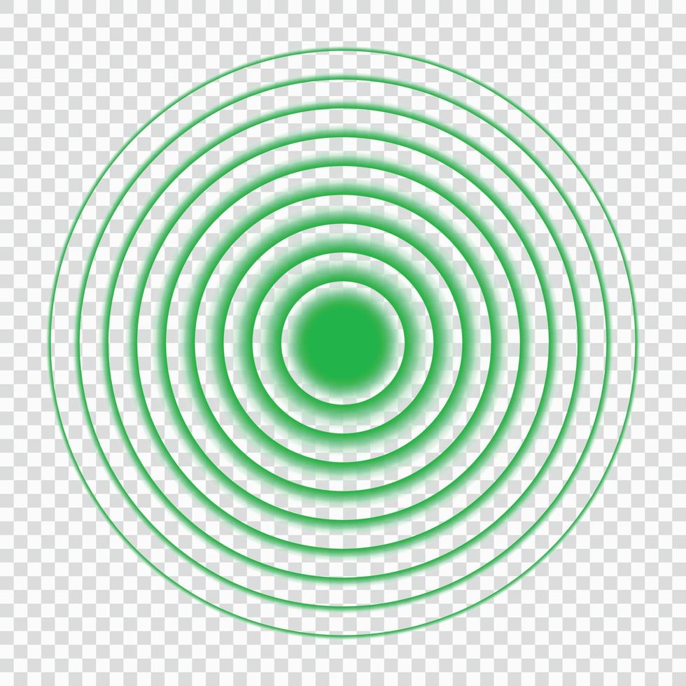 Sonar search sound wave icon. vector