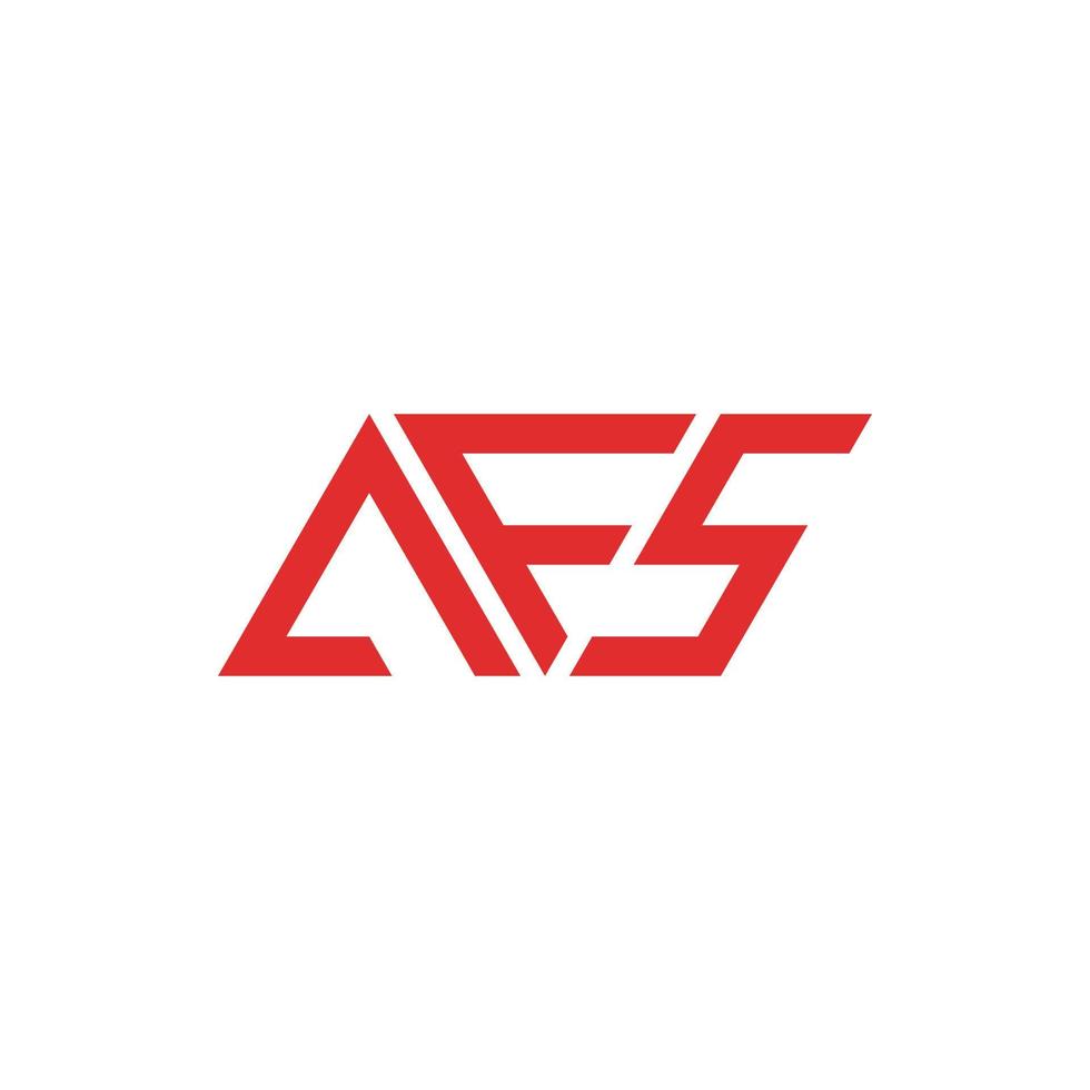 vector de diseño de logotipo de letra inicial afs