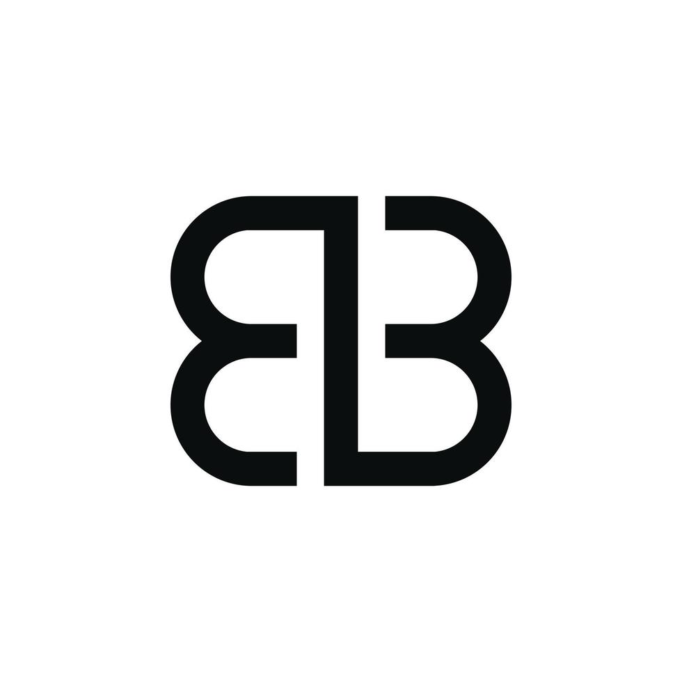 plantilla de vector de diseño de logotipo de letra inicial bb