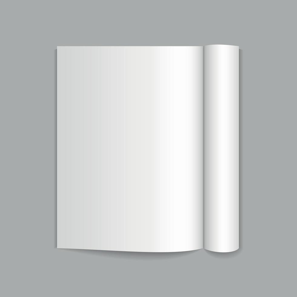 Realistic Blank white magazine vector