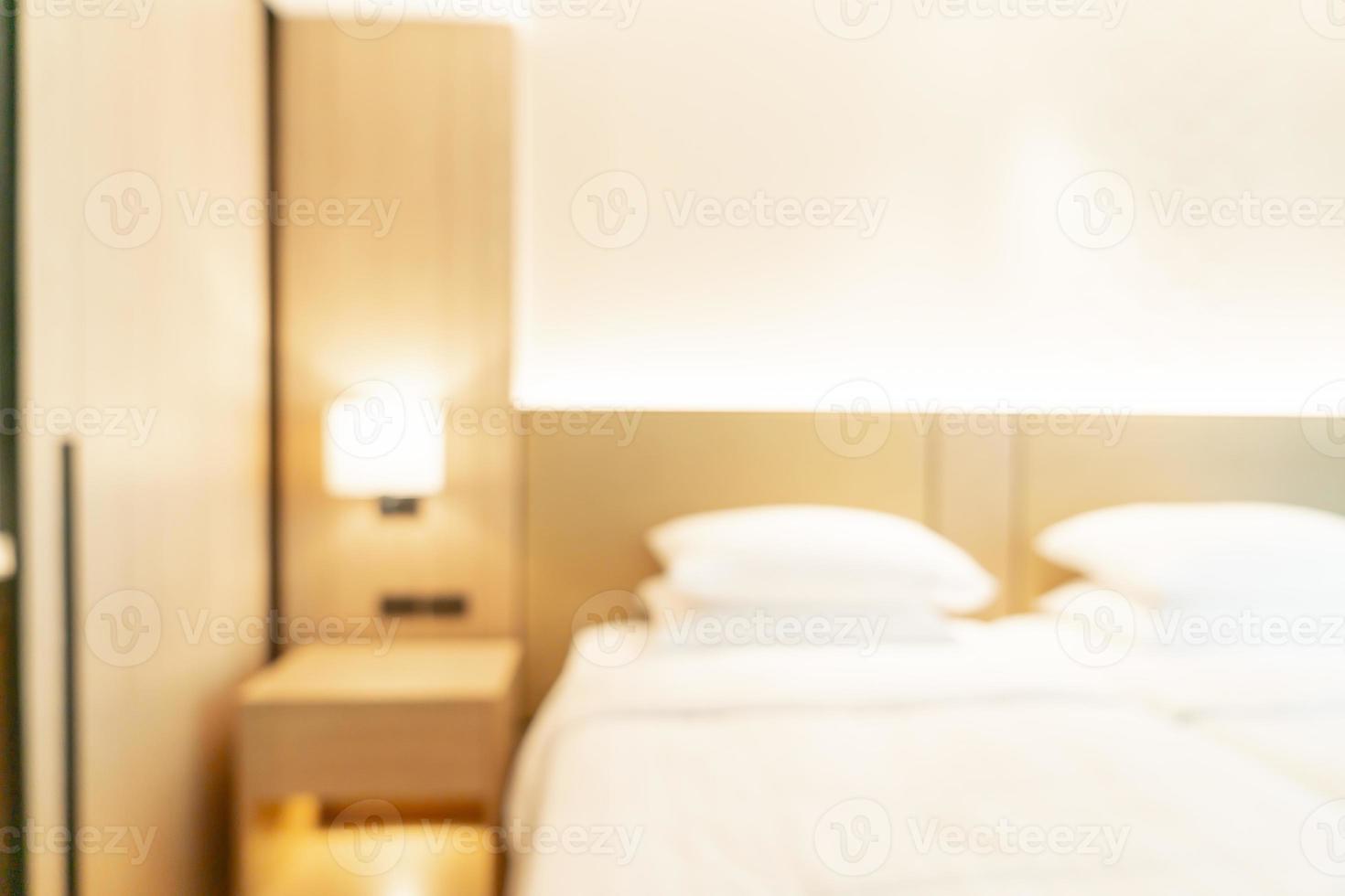 abstract blur hotel resort bedroom for background photo