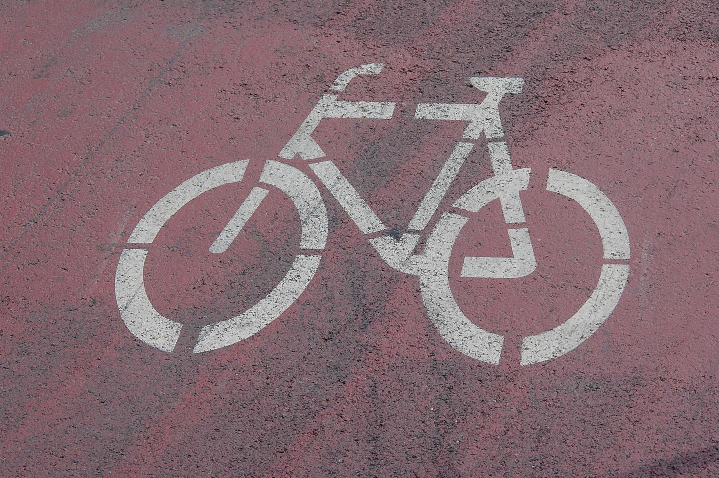 Symbol on the bike path photo
