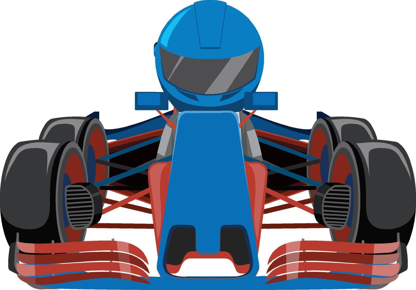 A formula one racing car with a racer vector