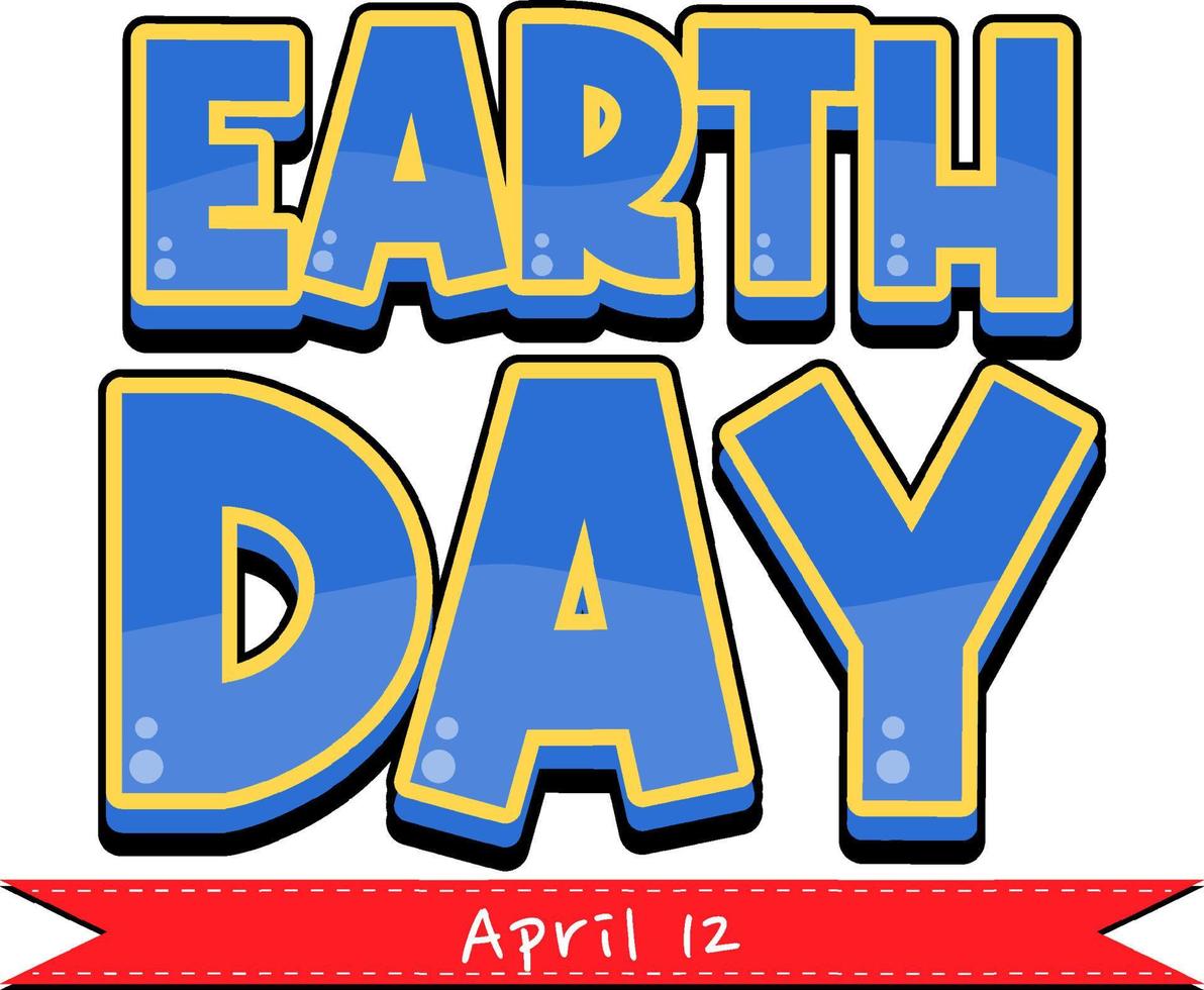 Happy earth day on April 22 poster design vector