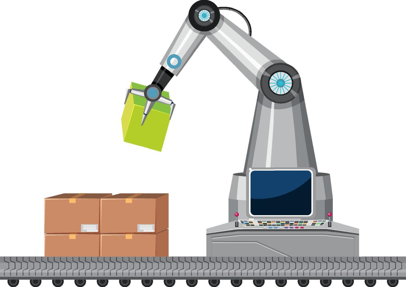 A robotic machine using in factory vector