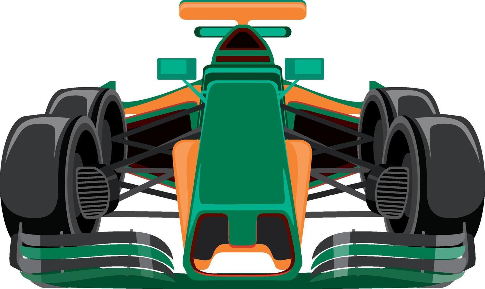 Green formula racing car vector