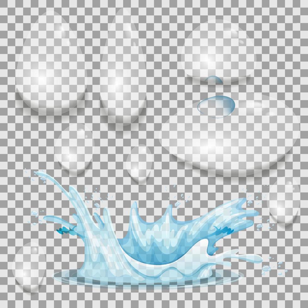 A water splash on white background vector
