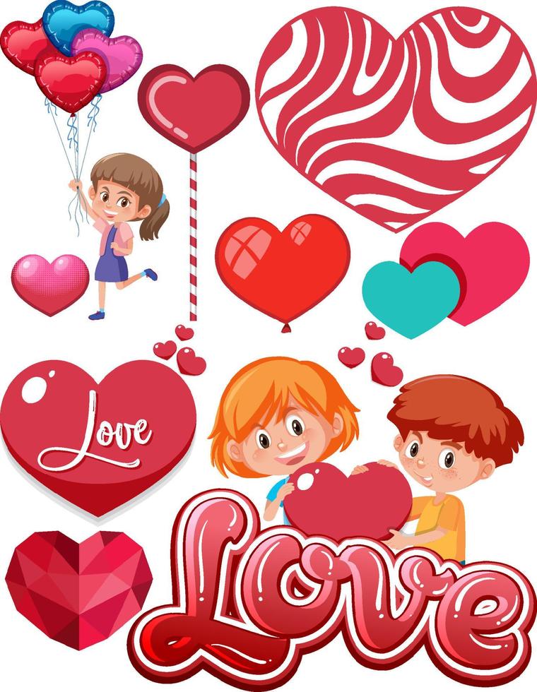 Valentine theme with many hearts vector