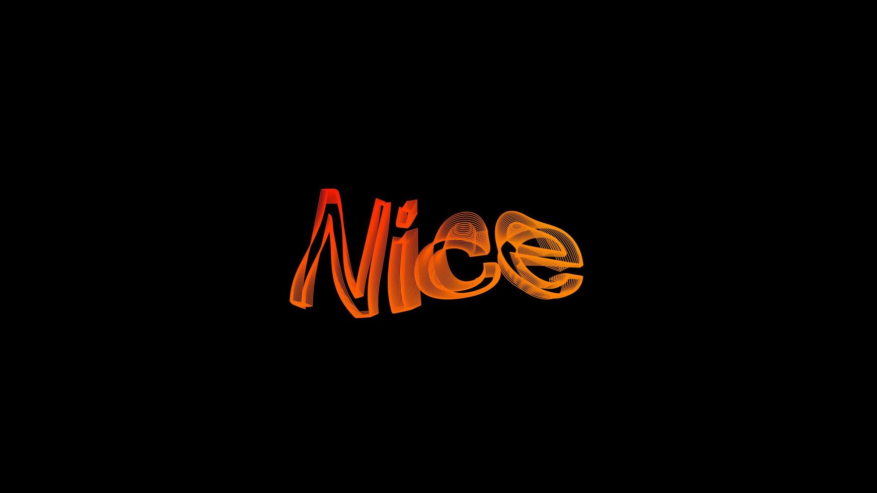 NICE word with echo effect background photo