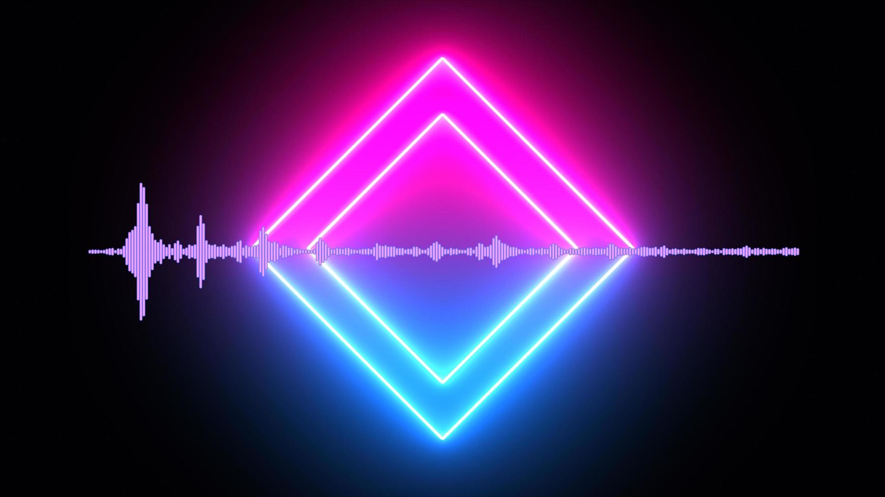 Audio spectrum shake with neon background photo