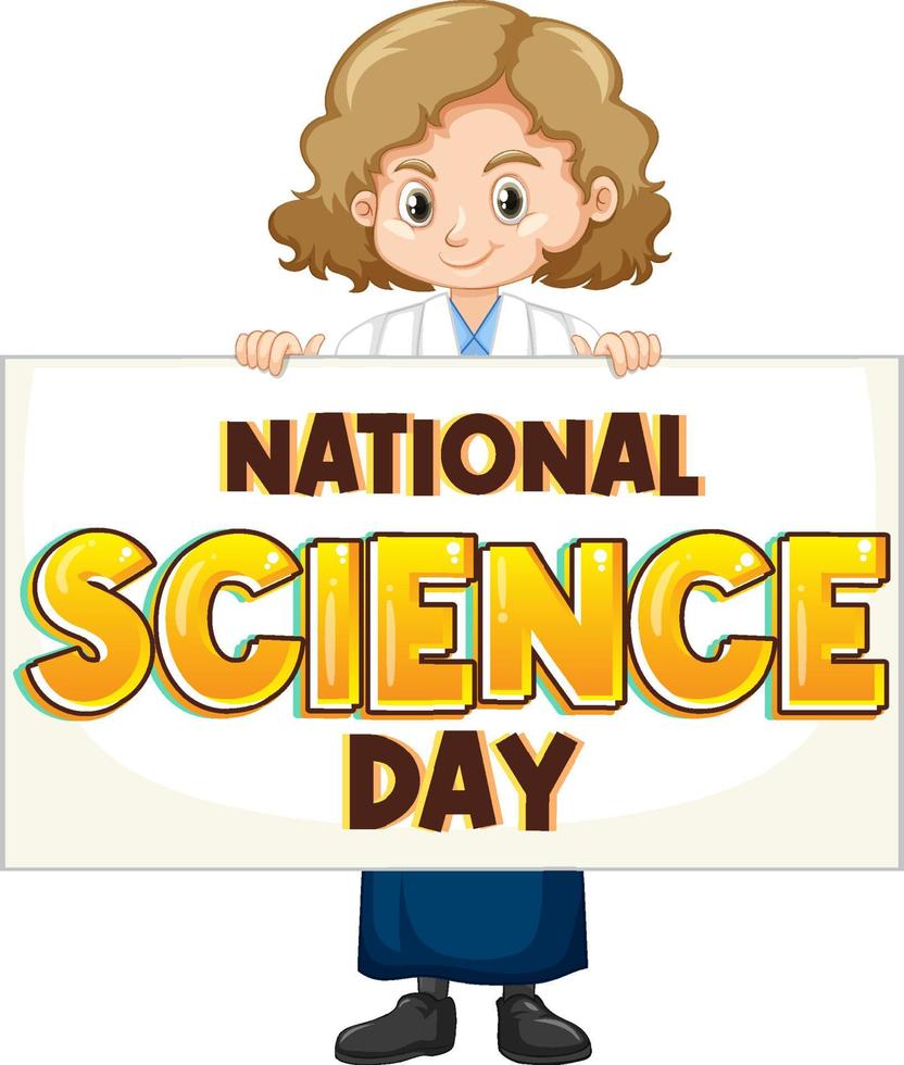 National Science day poster design vector