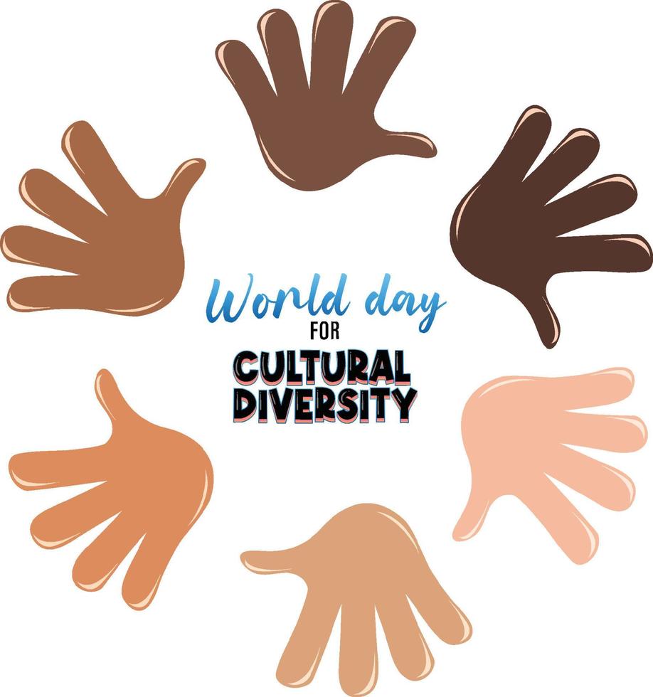 diseño de carteles para el día mundial de la diversidad cultural vector