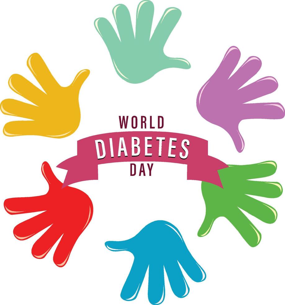 Poster design for world diabetes day vector