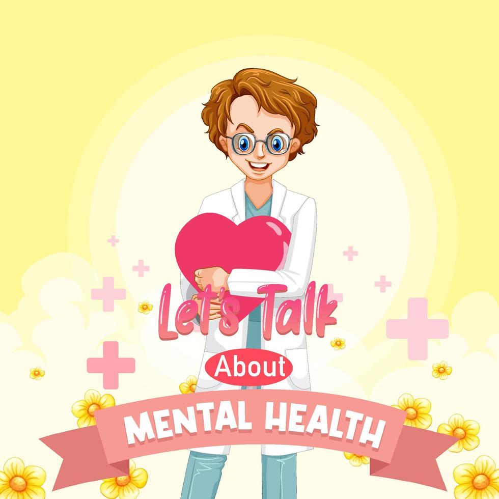 Poster design for talk mental health vector