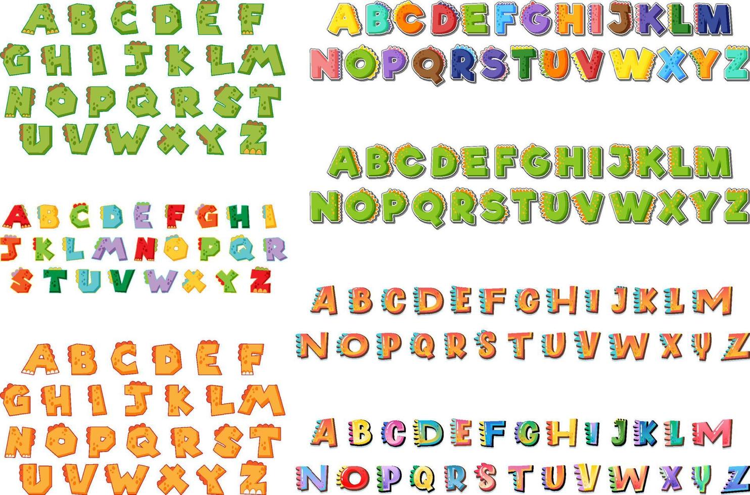 Font design for english alphabets vector