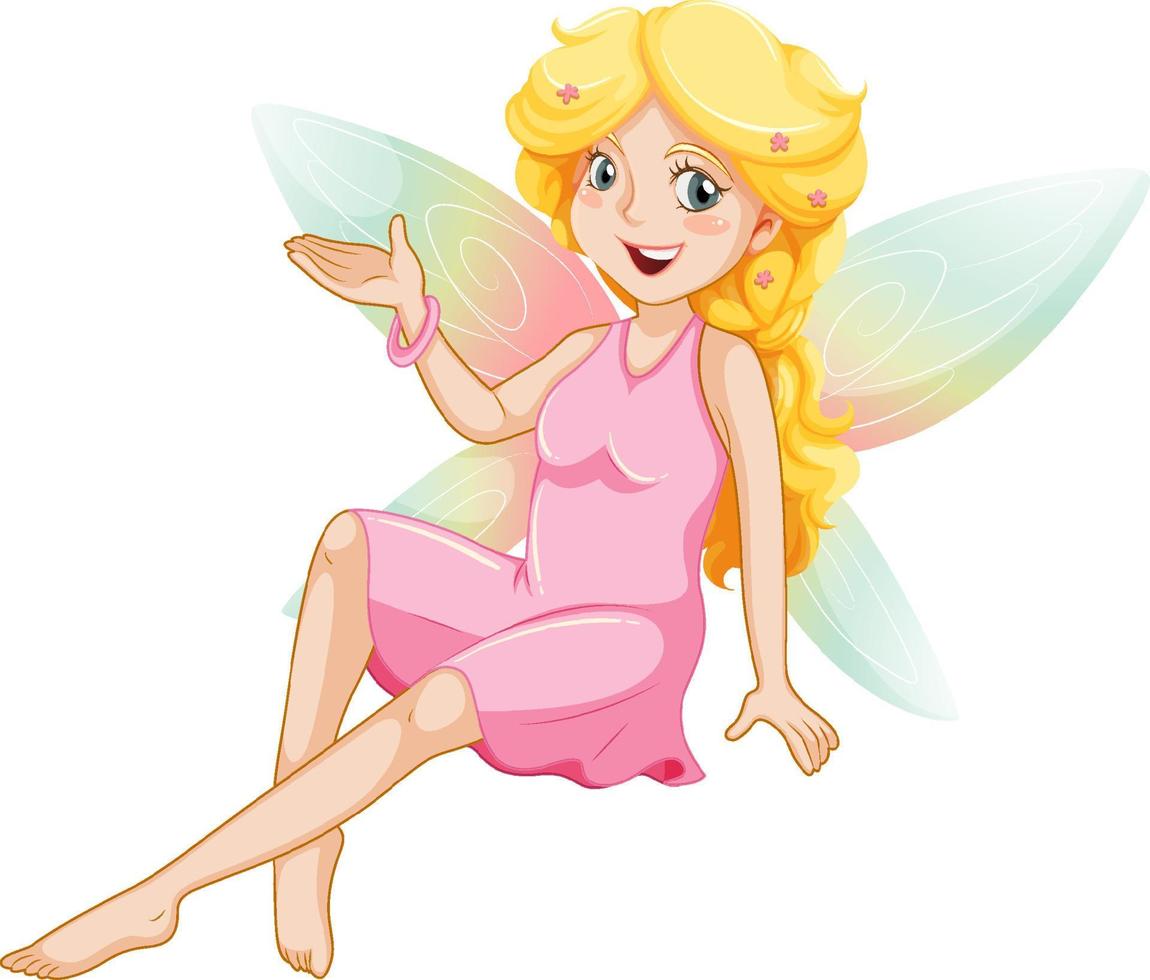 Fantastic fairy girl cartoon character vector