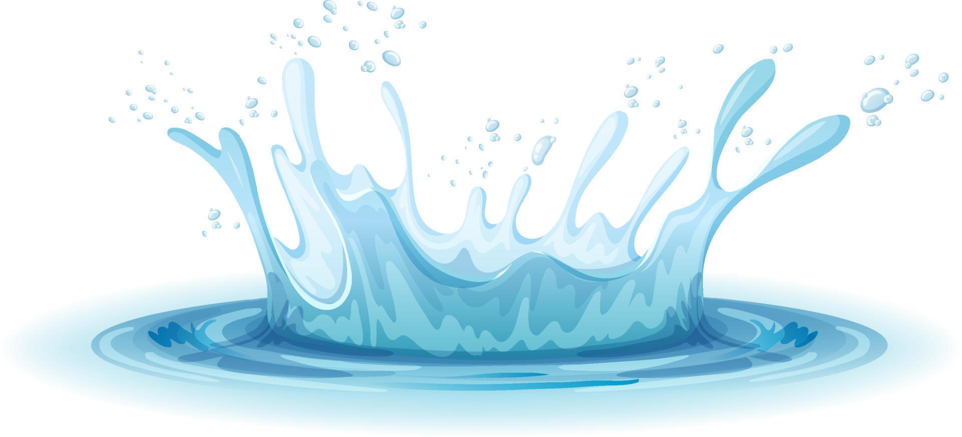 A water splash on white background vector