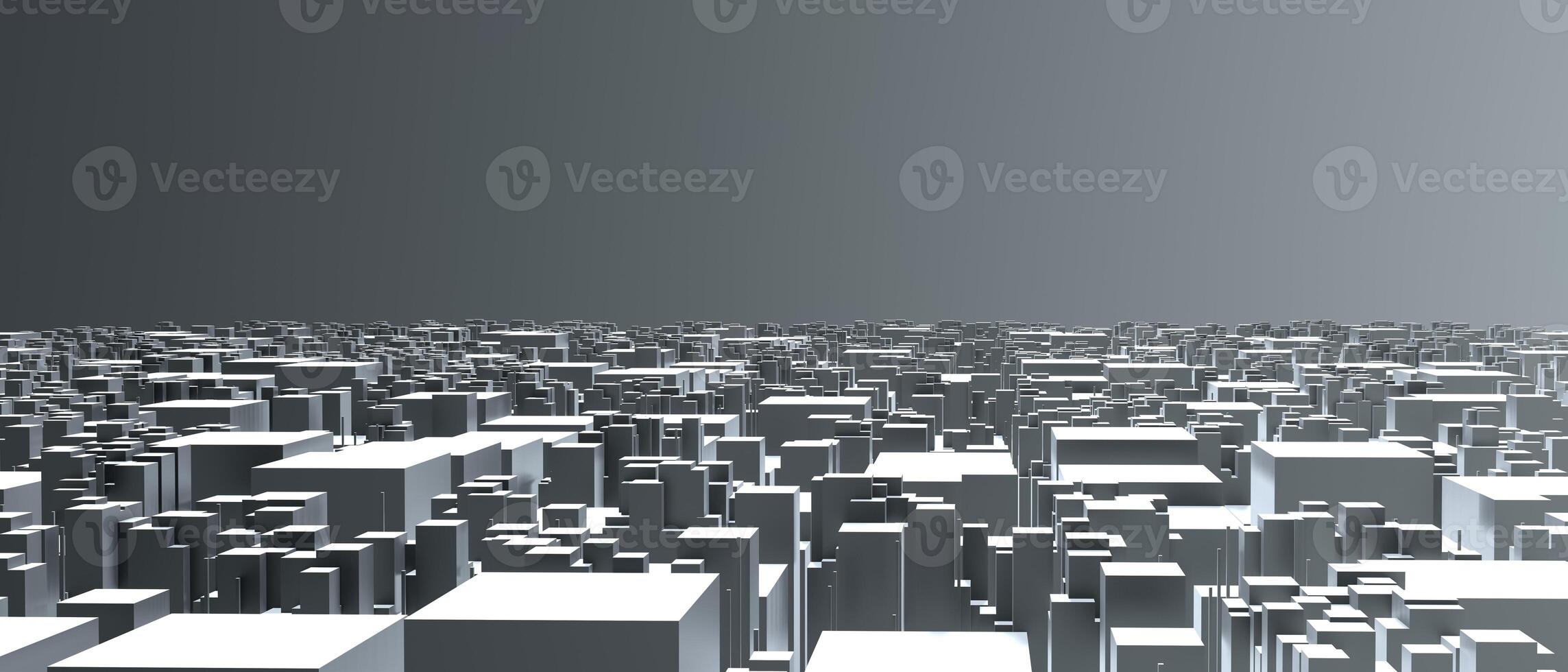 Abstract urban landscape background. Built up metropolis with 3d render in gray gradient photo