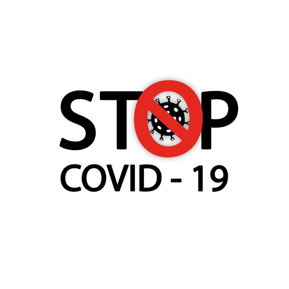 Corona virus Lock down symbol. Lock down concept for virus outbreak corona virus, logo design vector. vector