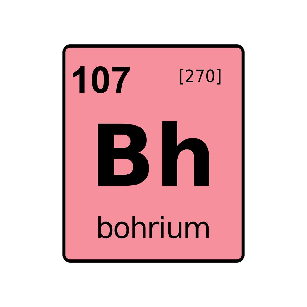chemical element of periodic table. vector