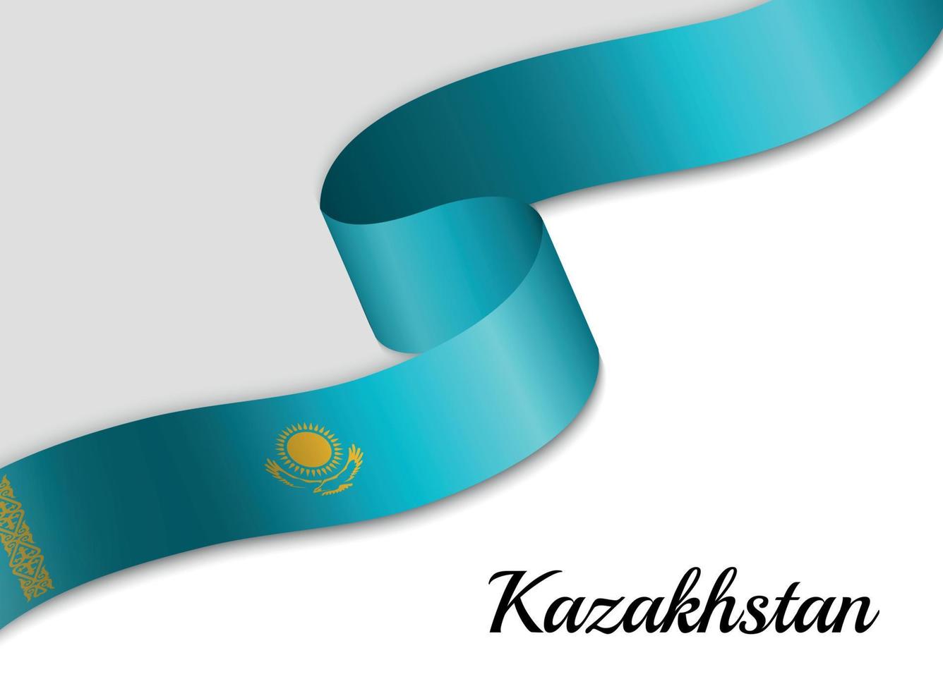waving ribbon flag vector