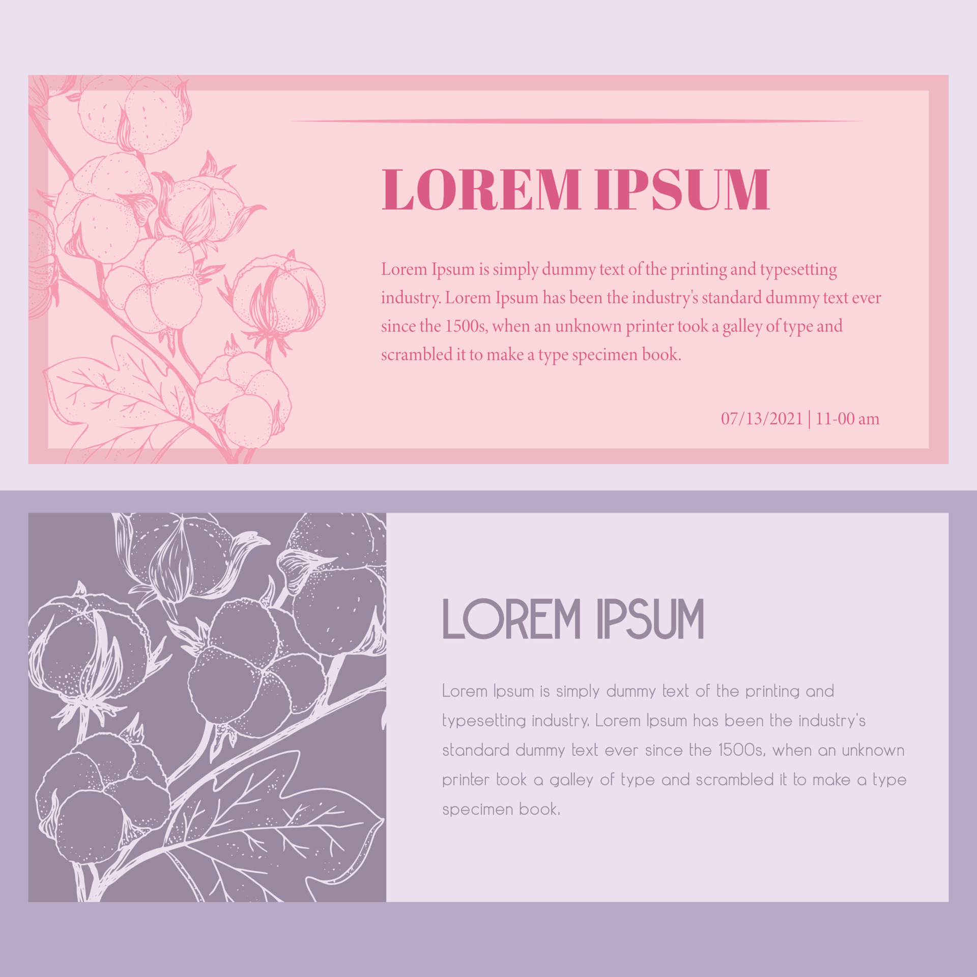 Invitation template for a special event. An example of a business card
