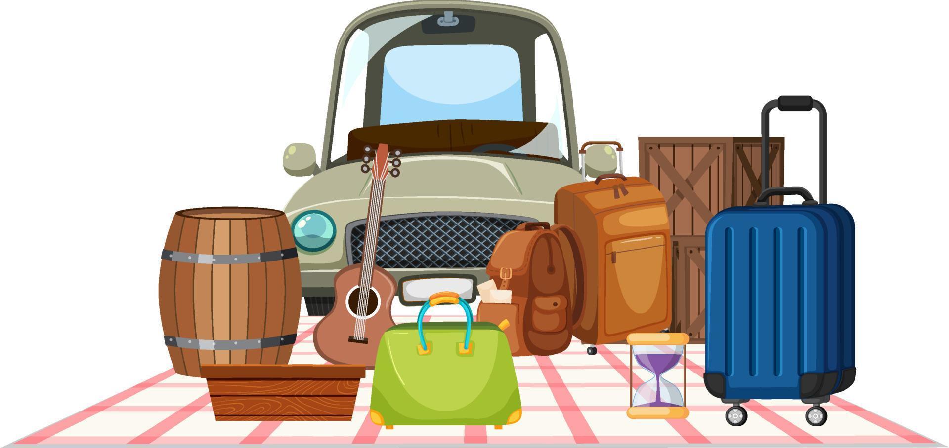 Flea market concept with second hand clothes shop vector