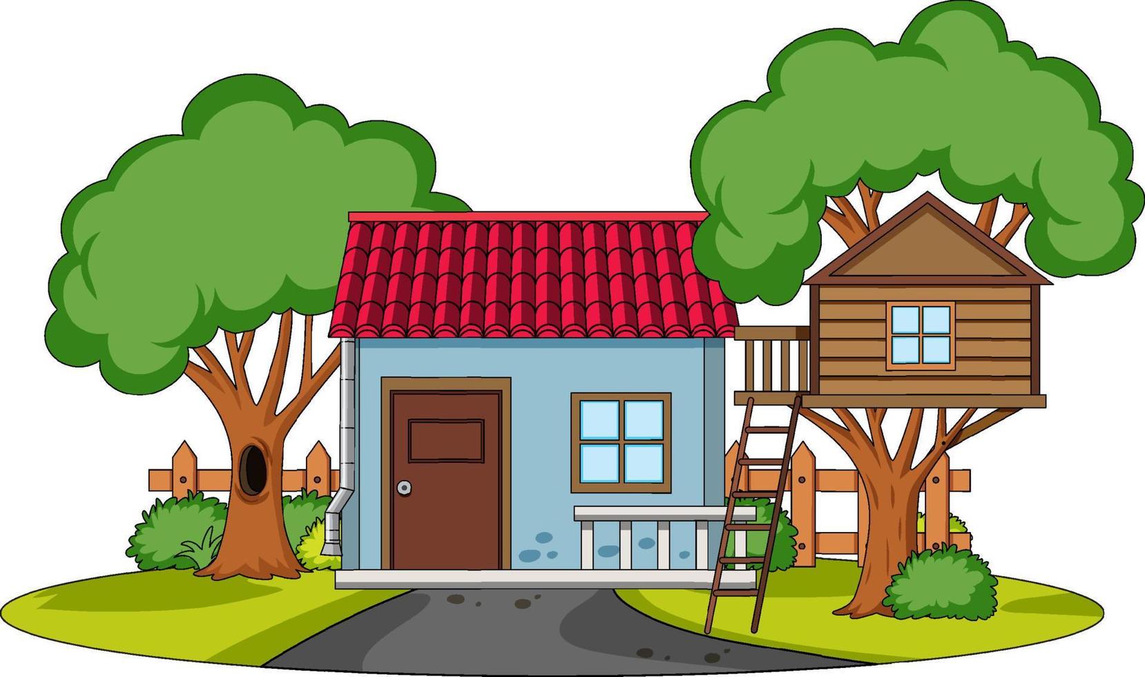 Doodle house cartoon design vector