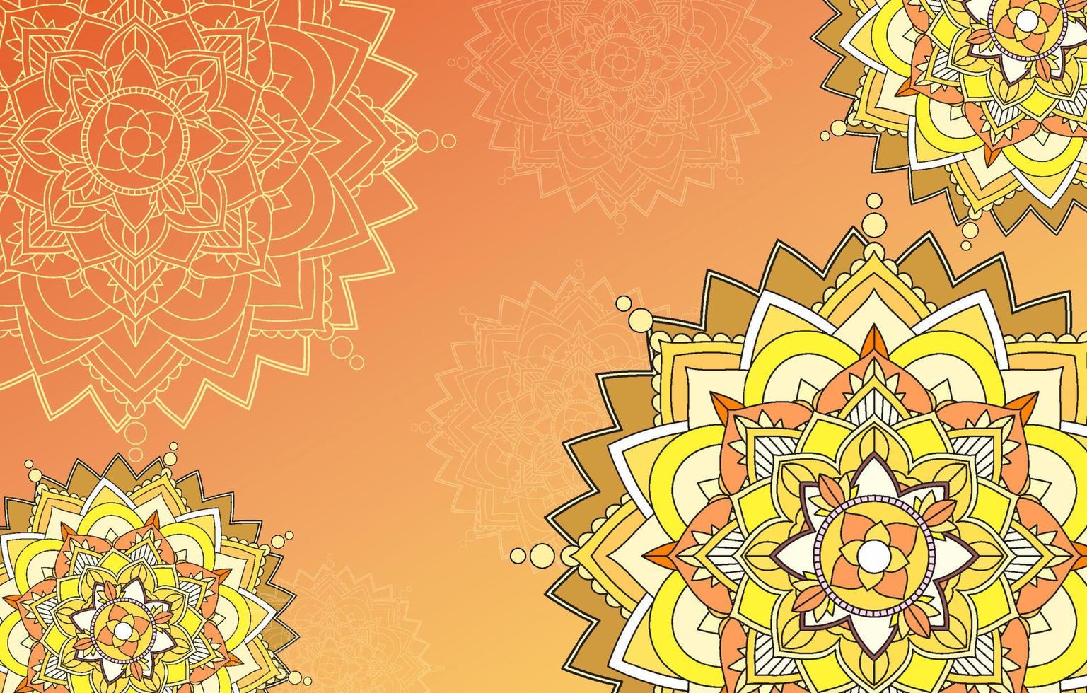 Beautiful mandala background template vector