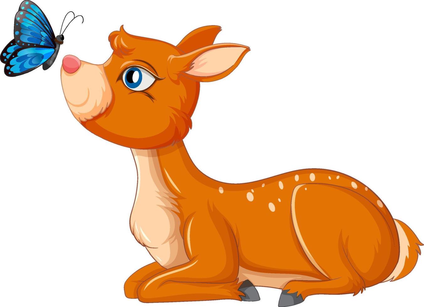 A cute deer on white background vector