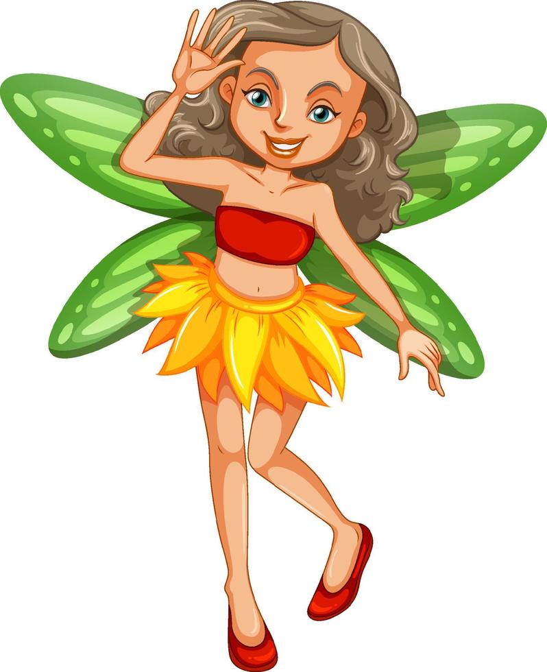 Beauty fairy on a white background vector