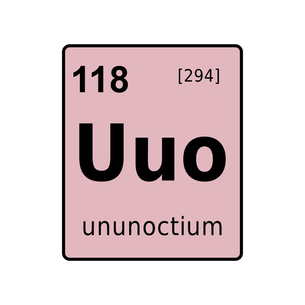 chemical element of periodic table. vector