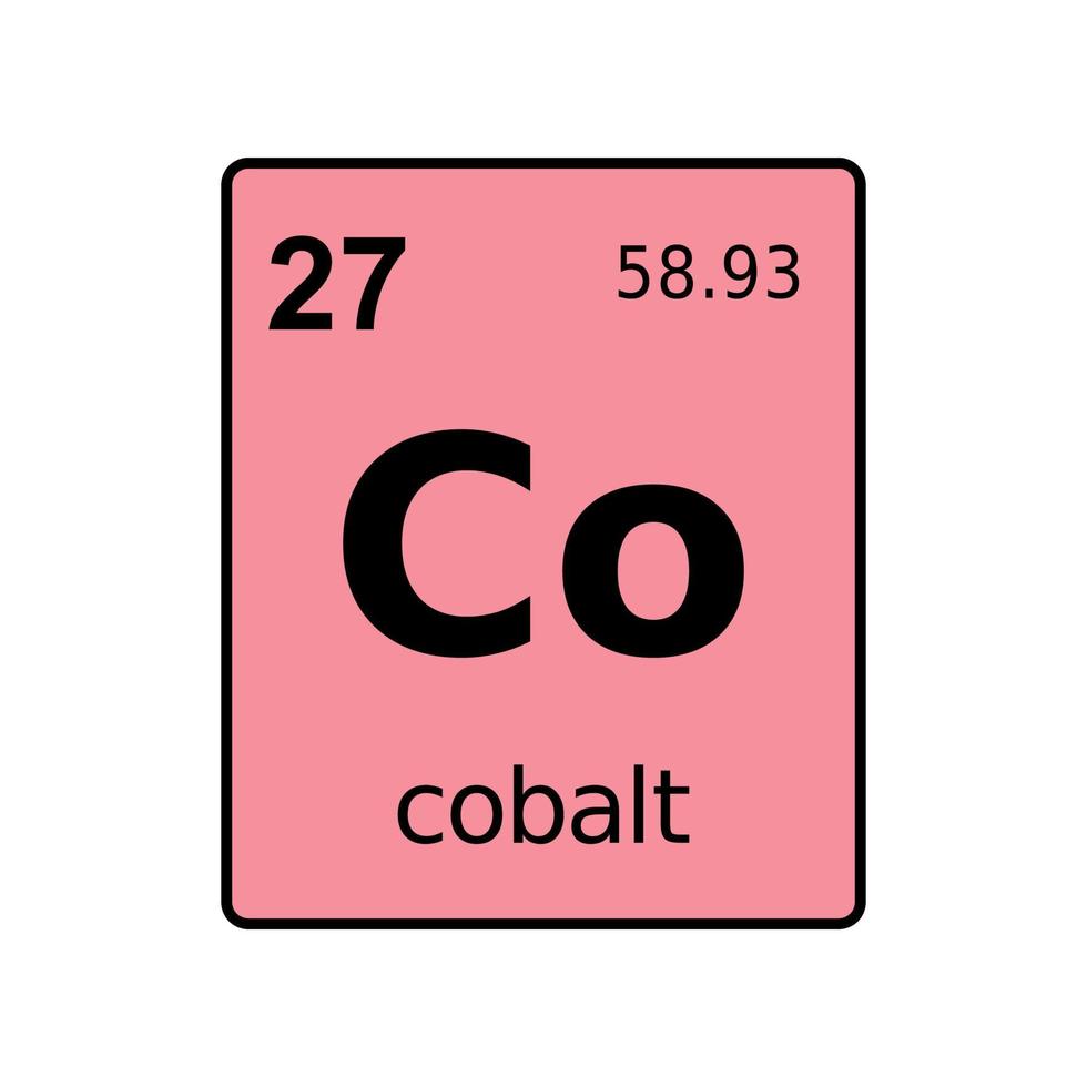 chemical element of periodic table. vector