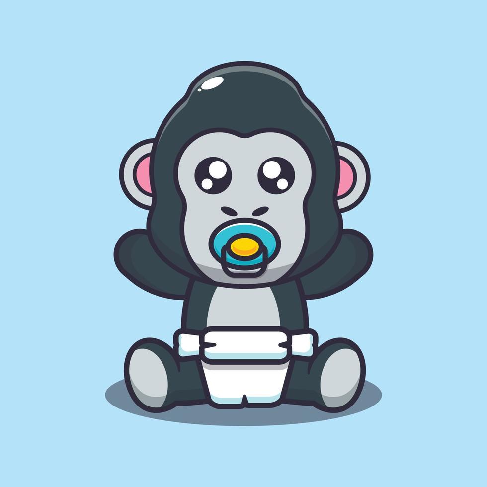 Cute baby gorilla cartoon vector illustration 6594447 Vector Art at Vecteezy Cute baby gorilla cartoon vector illustration 6594447 Vector Art at Vecteezy