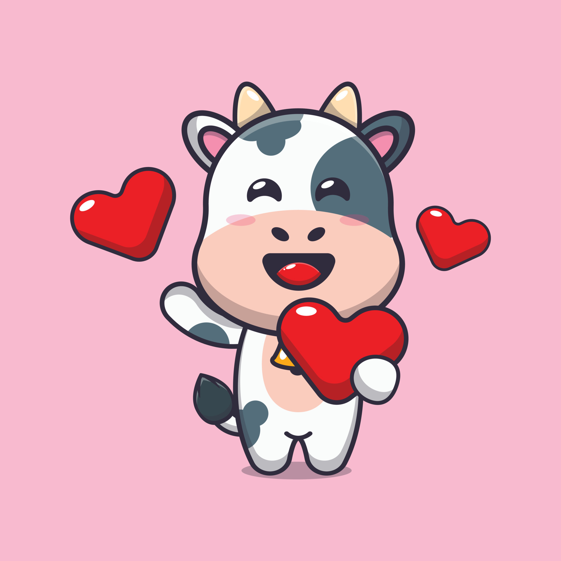 cute cow cartoon character holding love heart in valentines day 6595162 Vector Art at Vecteezy cute cow cartoon character holding love heart in valentines day 6595162 Vector Art at Vecteezy