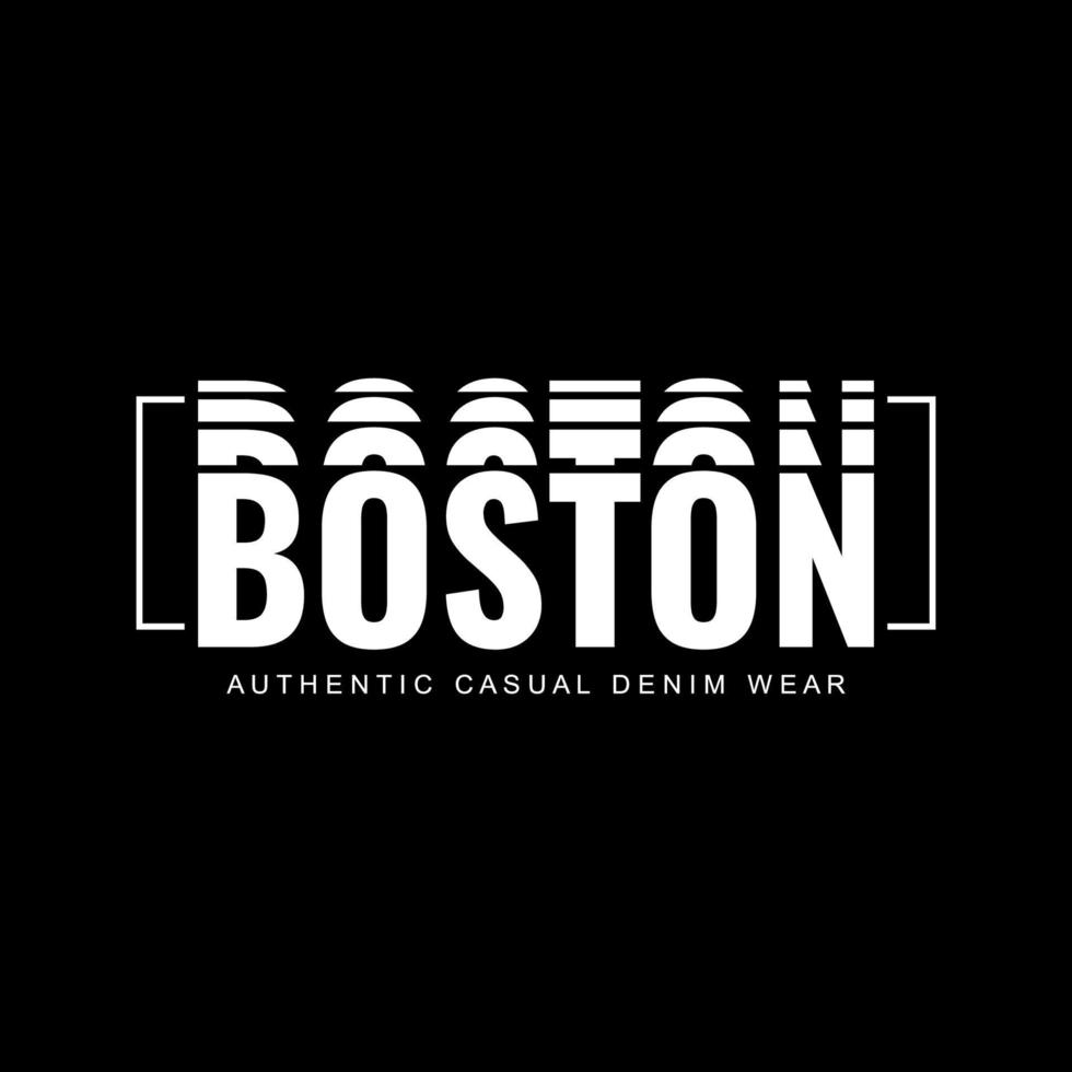 camiseta y ropa de calle de mezclilla de boston vector