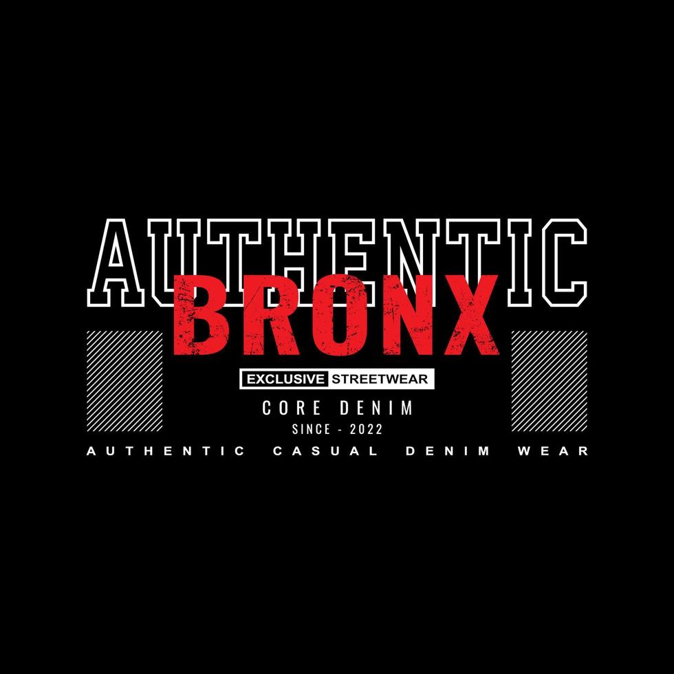 bronx denim streetwear t-shirt and apparel vector