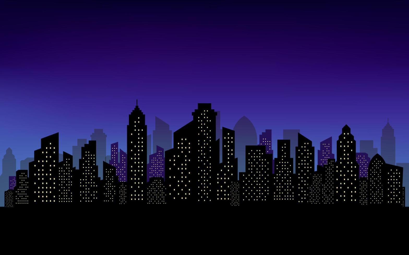silhouette of city skyline view background vector
