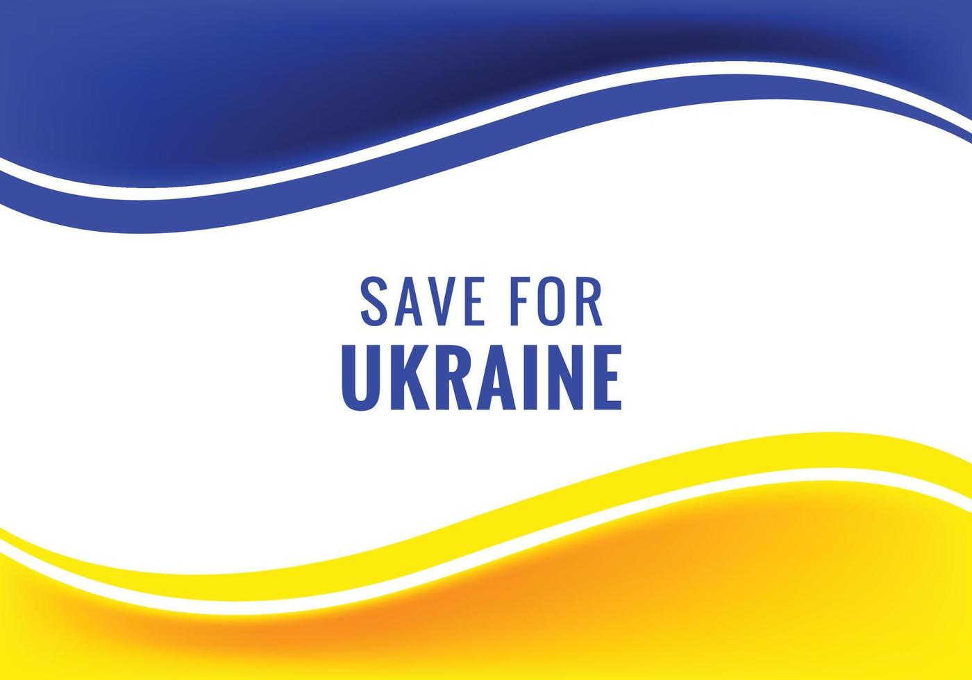 guardar para ucrania texto fondo de tema de bandera de onda moderna vector