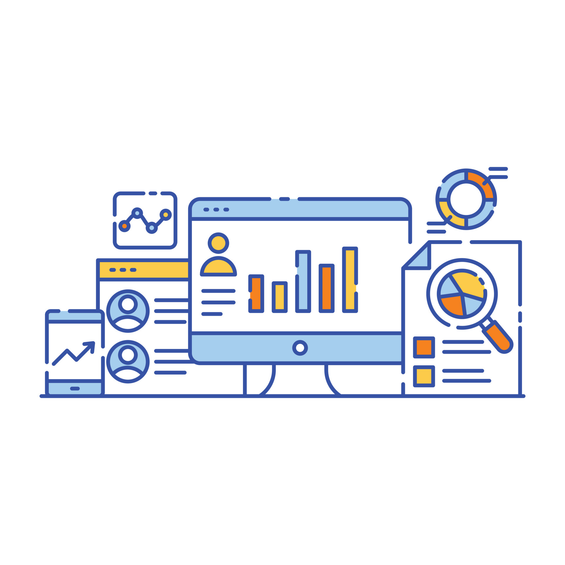 Stock market analysis in flat design illustration 6596288 Vector Art at